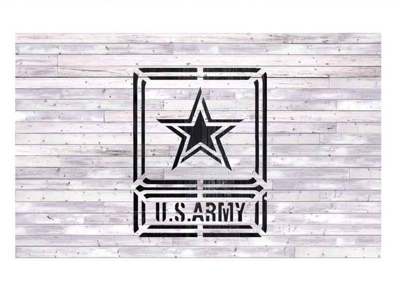 OBUY U.S Army Stencil for Painting on Wood, Fabric, Walls, Airbrush + More | Reusable 8.7 x 7.4 inch Mylar Template (US Army Military Logo) - Image 3
